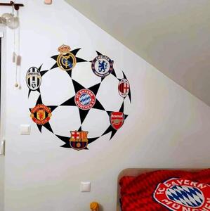 INSPIO-textilná prelepiteľná nálepka - Samolepky na stenu Futbalové kluby UEFA