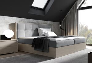 Manželská posteľ ISABELA 2, 160x200, nordic teak/čierna