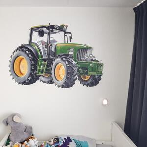 INSPIO-textilná prelepiteľná nálepka - Nálepka na stenu - Traktor