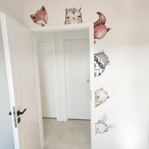 INSPIO-textilná prelepiteľná nálepka - Samolepky zvieratiek na stenu okolo dverí