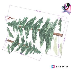 INSPIO-textilná prelepiteľná nálepka - Samolepky na stenu Stromy