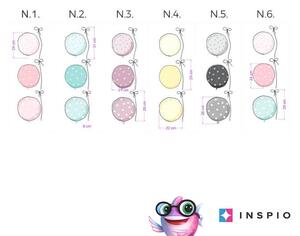 INSPIO-textilná prelepiteľná nálepka - INSPIO balóny púdrových farbách