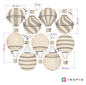 INSPIO-textilná prelepiteľná nálepka - Nálepky balónov v hnedých farbách