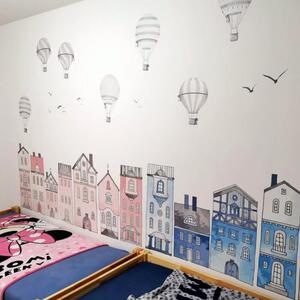 INSPIO-textilná prelepiteľná nálepka - Sivé balóny - samolepky do detskej izby
