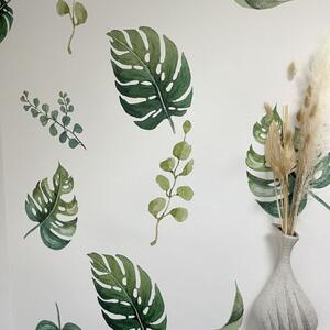 INSPIO-textilná prelepiteľná nálepka - Samolepky na stenu - Tropické listy