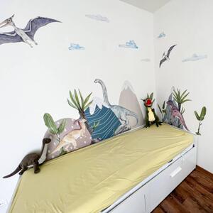 INSPIO-textilná prelepiteľná nálepka - Nálepky na stenu - Svet dinosaurov