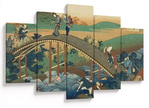 Obraz - Katsushika Hokusai, Ariwara no Narihirafrom the series One Hundred, Poems Explained by the Nurse (Hyakunin isshu uba ga etoki), reprodukcia (150x105 cm)