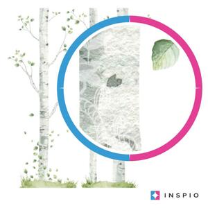 INSPIO-textilná prelepiteľná nálepka - Brezy s vtáčikmi - samolepky na stenu