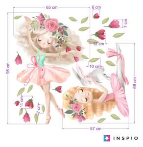 INSPIO-textilná prelepiteľná nálepka - Nálepky na stenu - Baletky