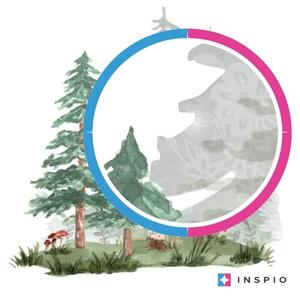 INSPIO-textilná prelepiteľná nálepka - Les plný zvieratiek - samolepky na stenu pre deti