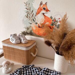 INSPIO-textilná prelepiteľná nálepka - Líška, srnka, veverička - nálepky na stenu