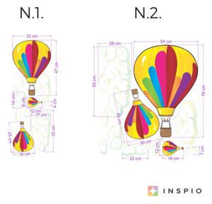 INSPIO-textilná prelepiteľná nálepka - Nálepka na stenu - Teplovzdušný Balón I