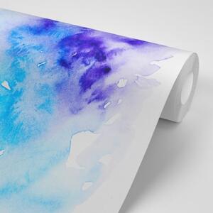 Samolepiaca tapeta modro-fialové abstraktné umenie - 225x150