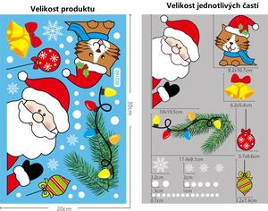 Vianočné nálepky na okno - Santa Claus - rôzne motívy na výber Variant: Variant 5