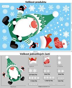 Vianočné nálepky na okno - Santa Claus - rôzne motívy na výber Variant: Variant 6