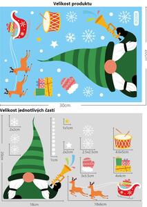 Vianočné nálepky na okno - Santa Claus - rôzne motívy na výber Variant: Variant 1