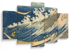 Obraz - Katsushika Hokusai, Fishing Boats at Choshi in Shimosa (Soshu Choshi) , reprodukcia (150x105 cm)
