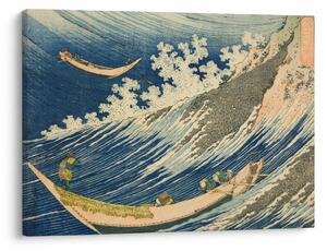 Obraz - Katsushika Hokusai, Fishing Boats at Choshi in Shimosa (Soshu Choshi) , reprodukcia (70x50 cm)