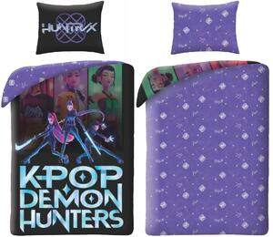 Posteľné obliečky z mikrovlákna KPop Demon Hunters – HUNTR/X - motív Battle Mode - 70x90 cm + 140x200 cm