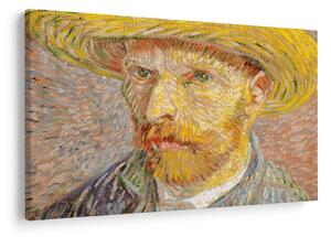 Obraz - Vincent van Gogh, Self-Portrait with a Straw Hat (The Potato Peeler), reprodukcia (90x60 cm)