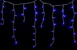 Vnútorný LED vianočný záves - modrý, stále svietiaci, 2,5m, 105 LED, prepojiteľný
