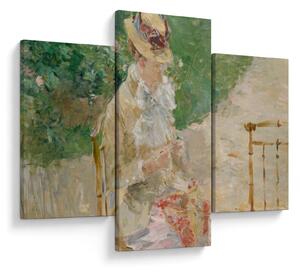 Obraz - Berthe Morisot, Young Woman Knitting, reprodukcia (90x60 cm)
