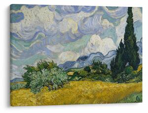 Obraz - Vincent van Gogh, Wheat Field with Cypresses, reprodukcia (70x50 cm)