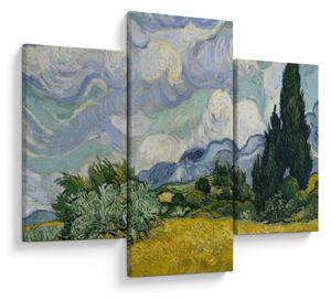 Obraz - Vincent van Gogh, Wheat Field with Cypresses, reprodukcia (90x60 cm)