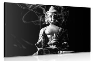Obraz socha Budhu v čiernobielom prevedení - 120x80