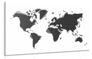 Obraz abstraktná mapa sveta v čiernobielom prevedení - 120x80
