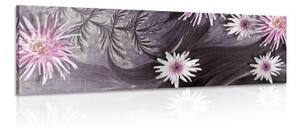 Obraz kvety na nádhernom pozadí - 150x50