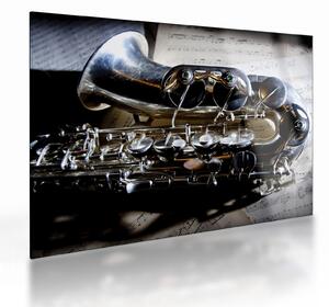 Sklenený obraz - Saxofón (70x50 cm)