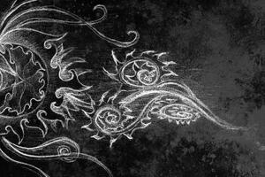 Samolepiaca tapeta čiernobiela neobyčajná kresba - 225x150