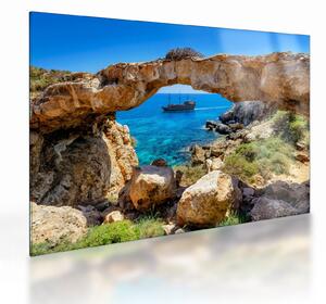 Sklenený obraz - Cape Greco (70x50 cm)