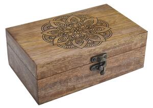 InDecor Box z mangového dreva Mandala, 19 x 11 x 6,5 cm, S