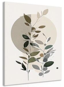 Obraz minimalistické rastlinky v boho štýle - 40x60