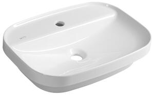 Isvea, INFINITY keramické umývadlo zápustné, 55x40cm, biela, 10NF50055