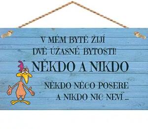 Bohemia Gifts Dekoračný obrázok na zavesenie - Někdo a nikdo