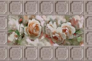 Tapeta ruže v historickom ráme - 375x250