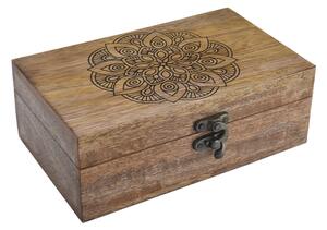 InDecor Škatuľa z mangového dreva Mandala, 23 x 15 x 8,5 cm, L
