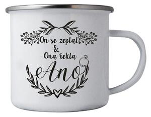 Bohemia Gifts Plechový hrnček Pro novomanželé, 350 ml