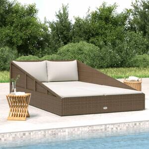 Záhradná posteľ, hnedá 110x200 cm, polyratan