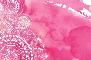 Samolepiaca tapeta Mandala ružový akvarel - 150x100