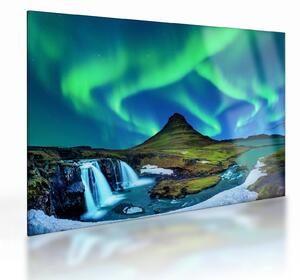 Sklenený obraz - Kirkjufell, Island (70x50 cm)