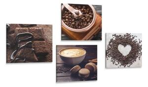 Set obrazov pre milovníkov kávy - 4x 40x40