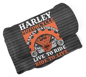 Sablio Deka Harley-Davidson Live to ride, ride to live - 150x120 cm