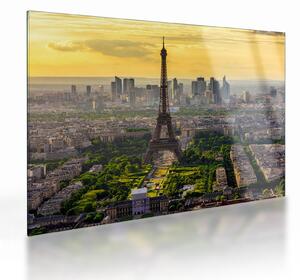 Sklenený obraz - Panoráma Paríža (70x50 cm)