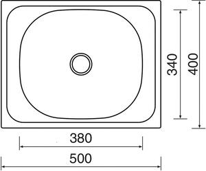 Sinks Classic 500 0,5 mm matný 0,5mm malý odtok