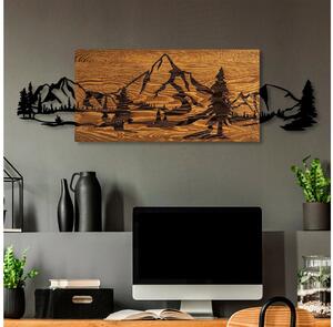 Asir Nástenná dekorácia 93x29 cm hory drevo/kov AS1635 + záruka 3 roky zadarmo