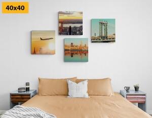 Set obrazov cestovanie do mesta New York - 4x 40x40